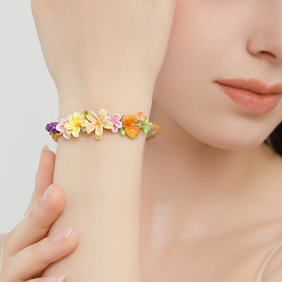 Sweet Fruit Flower Bracelet Anniversary Jewelry Gift for Her