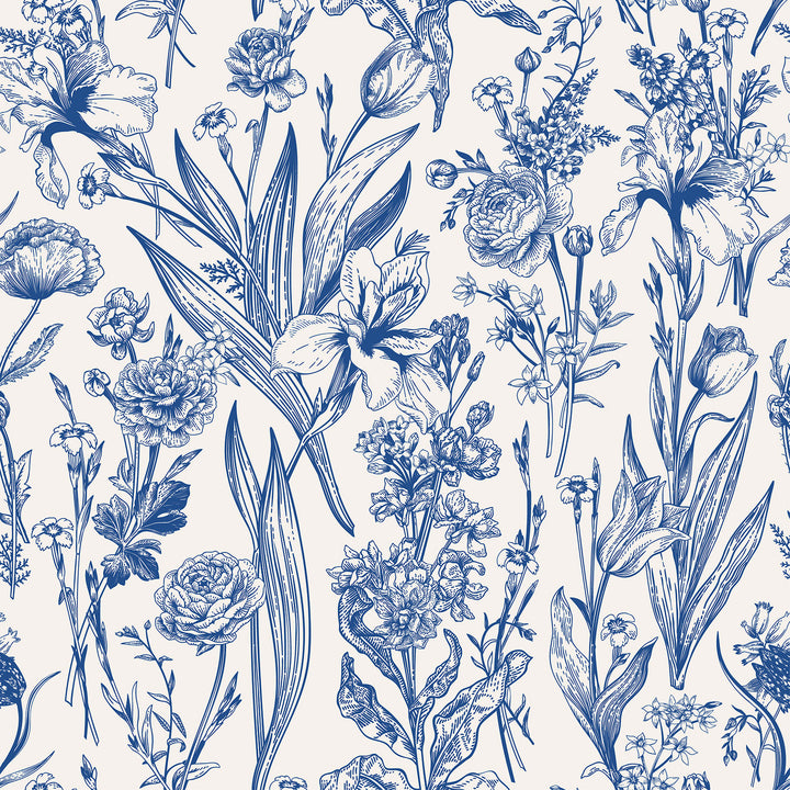 Selenichast Ink Blue Floral Square Scarf
