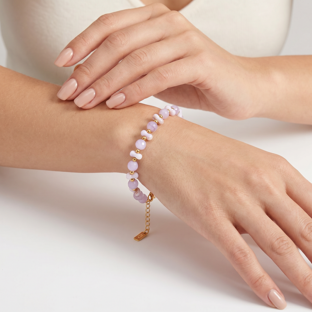 Amethyst Beaded Bracelet