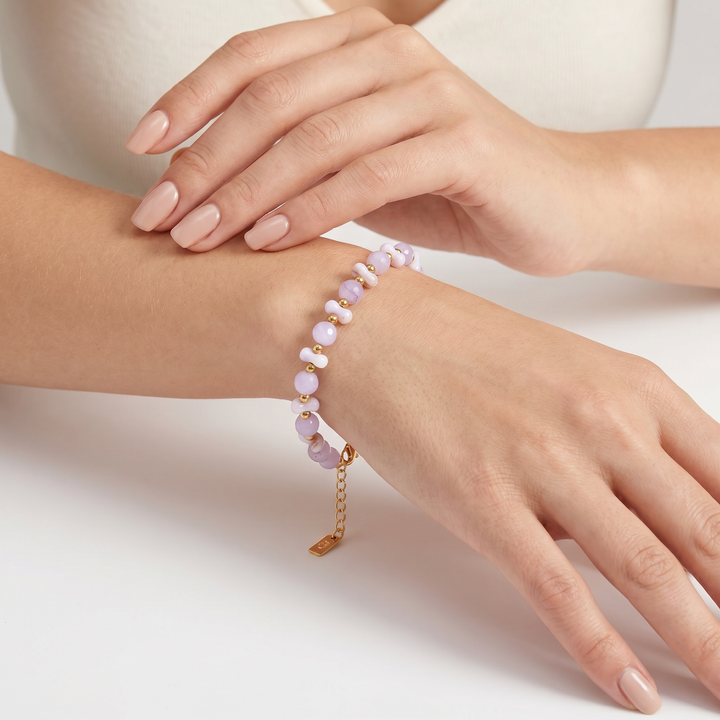 Amethyst Beaded Bracelet