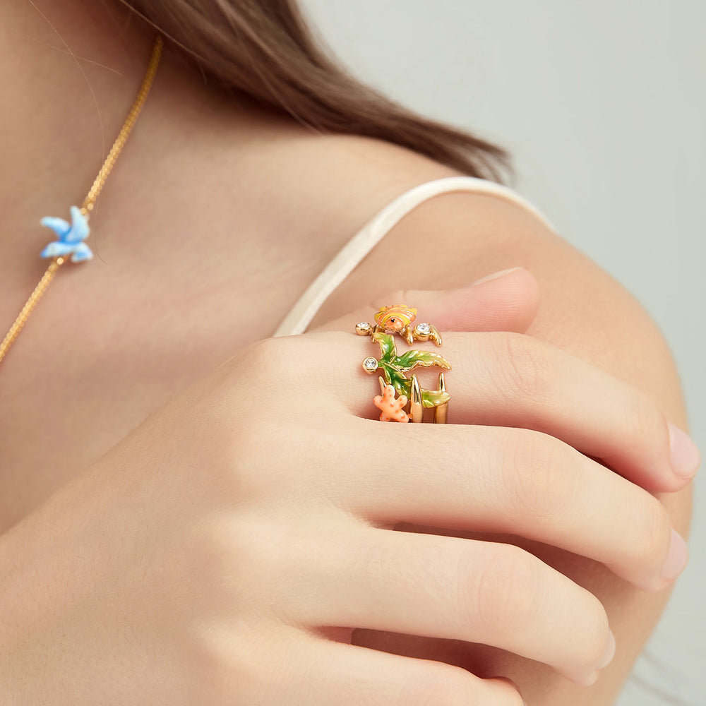 Selenichast Clownfish Ring Animal Jewelry