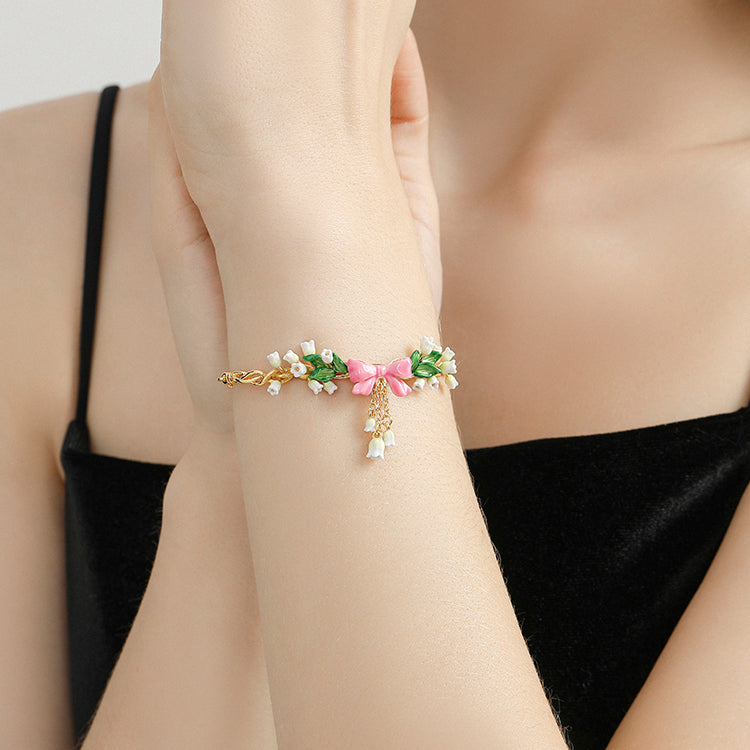 Lily Of The Valley Bowknot Fashion Bracelet