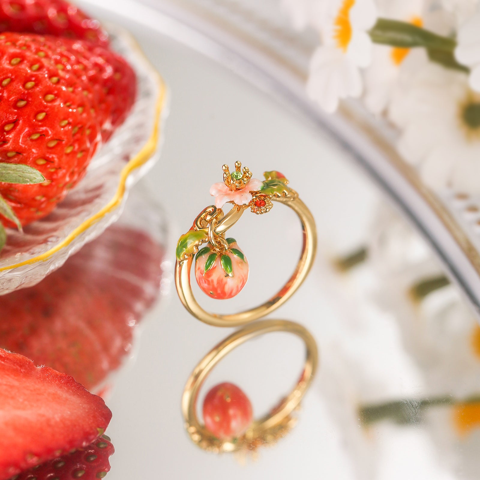 Strawberry Flower Ring