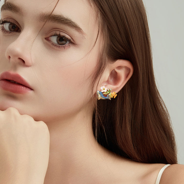 Selenichast Whale Stud Earrings Animal Jewelry
