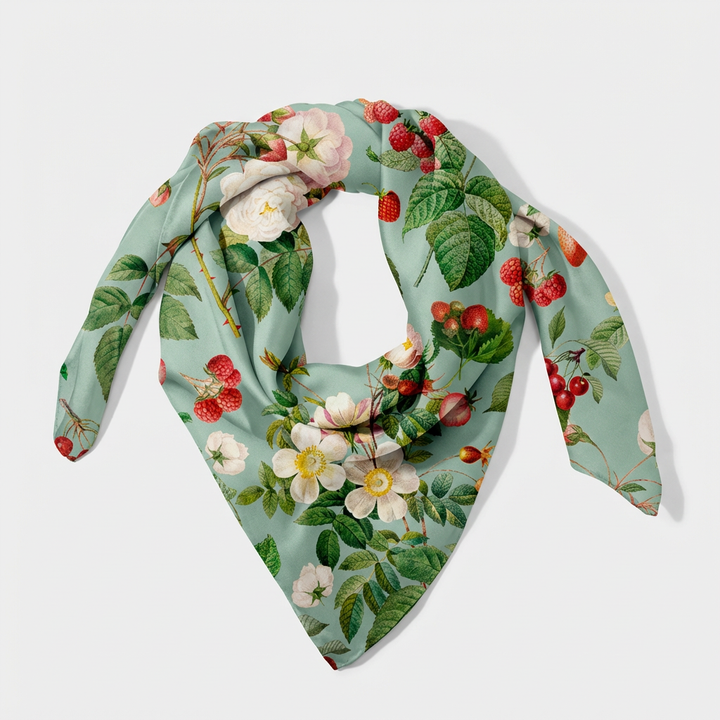 Berry Garden Square Scarf