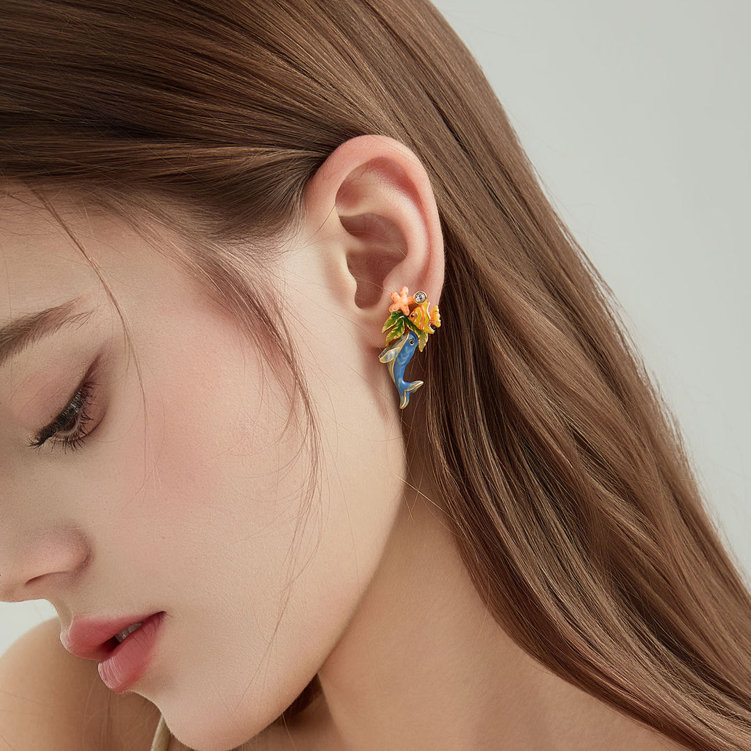 Selenichast Whale Earrings Animal Jewelry