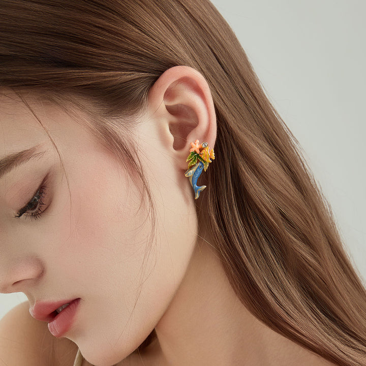 Selenichast Whale Earrings Animal Jewelry