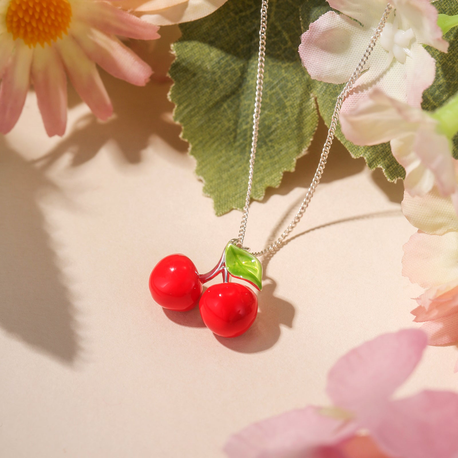 Cherry Necklace | Cherry Necklace Gold | Cherry Pendant | Gold