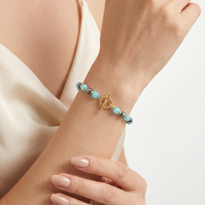 Blue Beaded Bracelet
