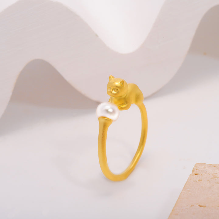 Gold Cat Ring