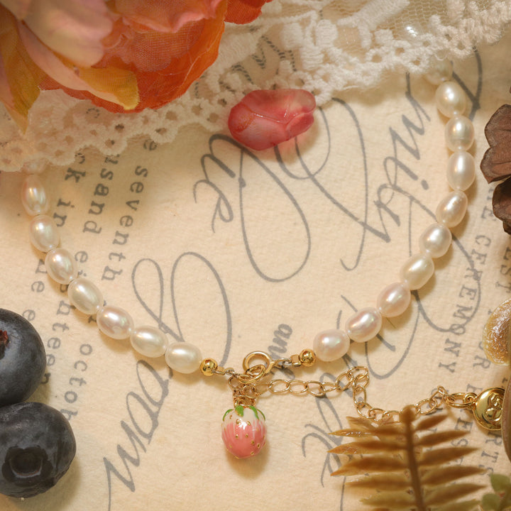 Peach Pearl Anklet