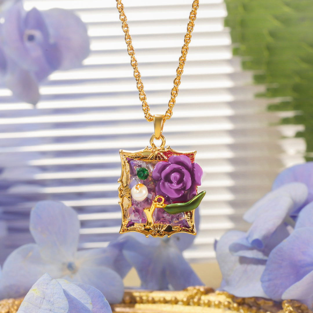 Selenichast Rose Pendant Necklace