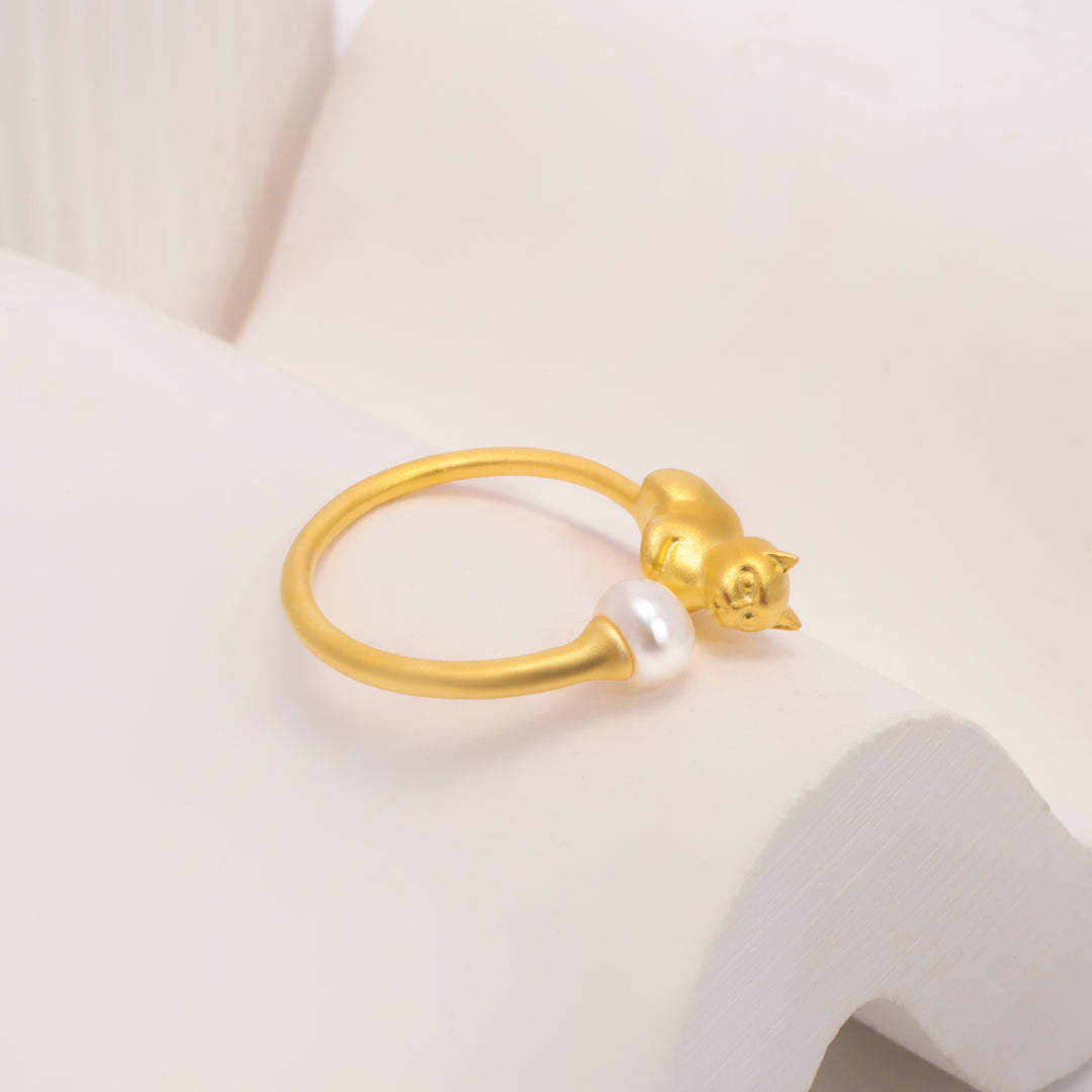 Gold Cat Ring