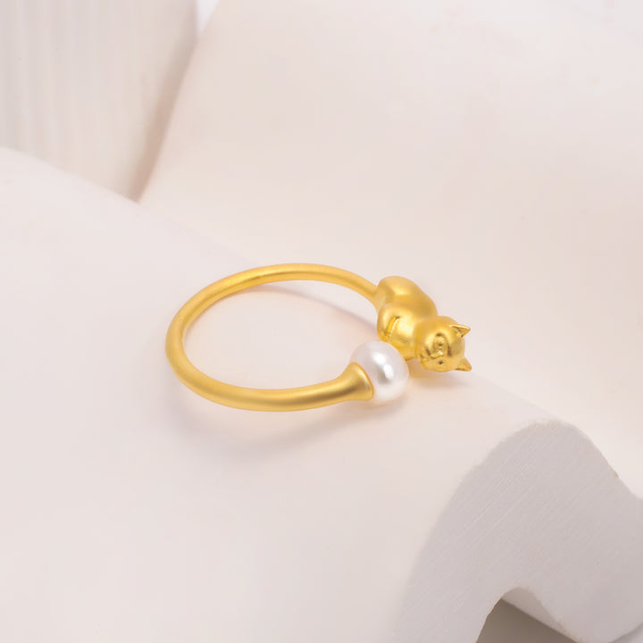 Gold Cat Ring