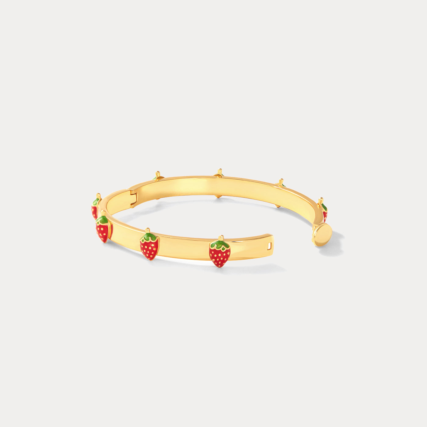 Vintage Strawberry Gold on Brass Bracelet