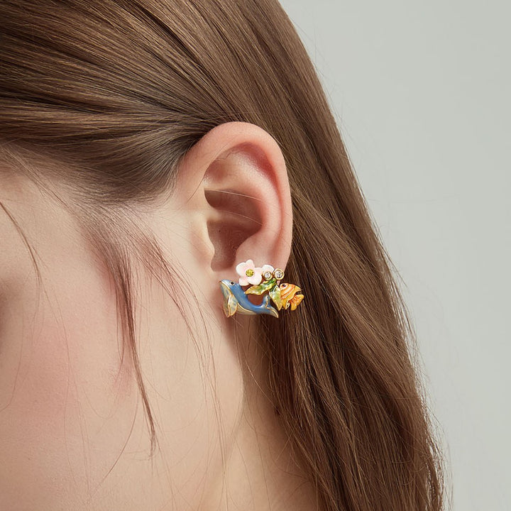 Selenichast Whale Stud Earrings Animal Jewelry