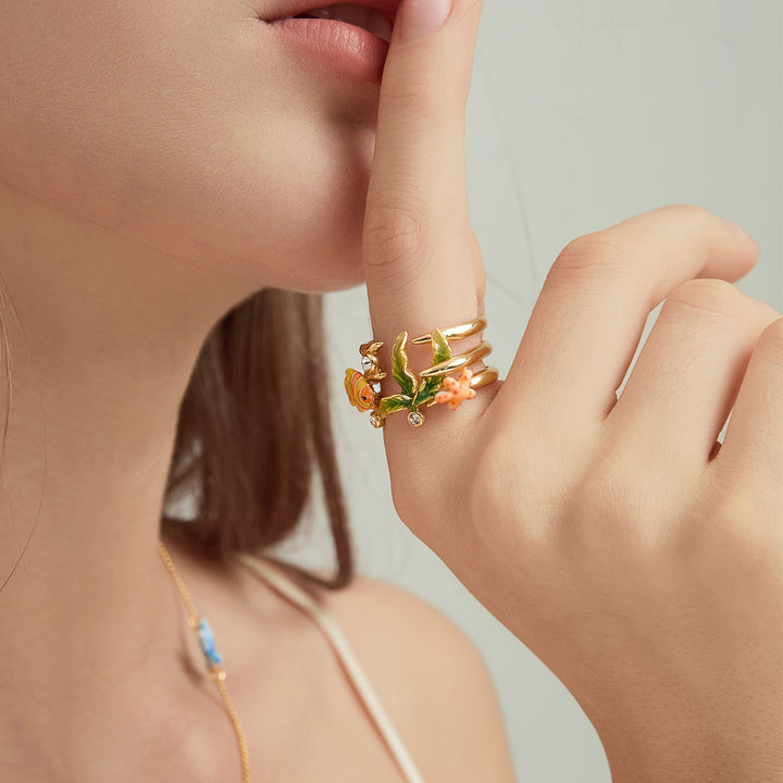 Selenichast Clownfish Ring Animal Jewelry
