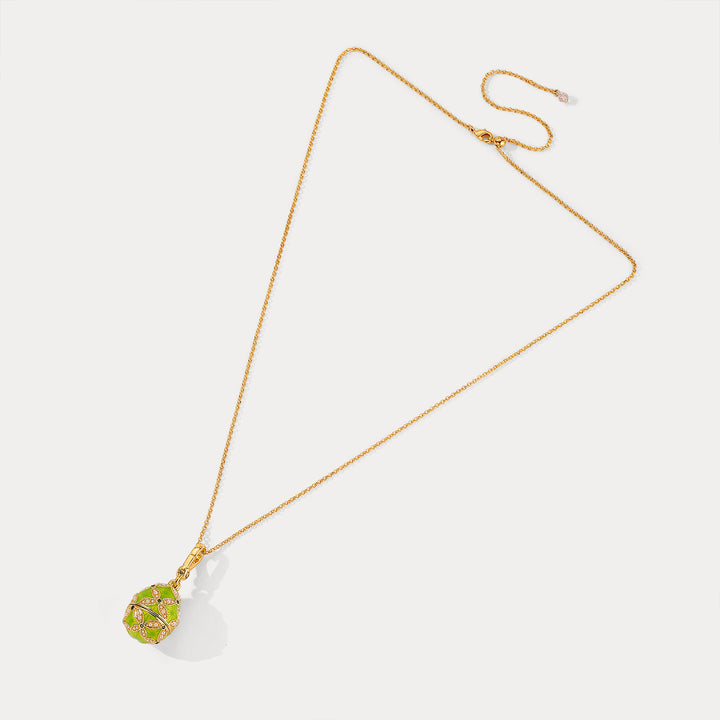 Selenichast Monkey Egg Locket Necklace