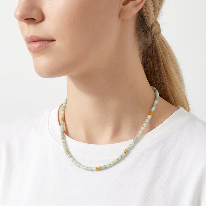 Chalcedony Bead Necklace