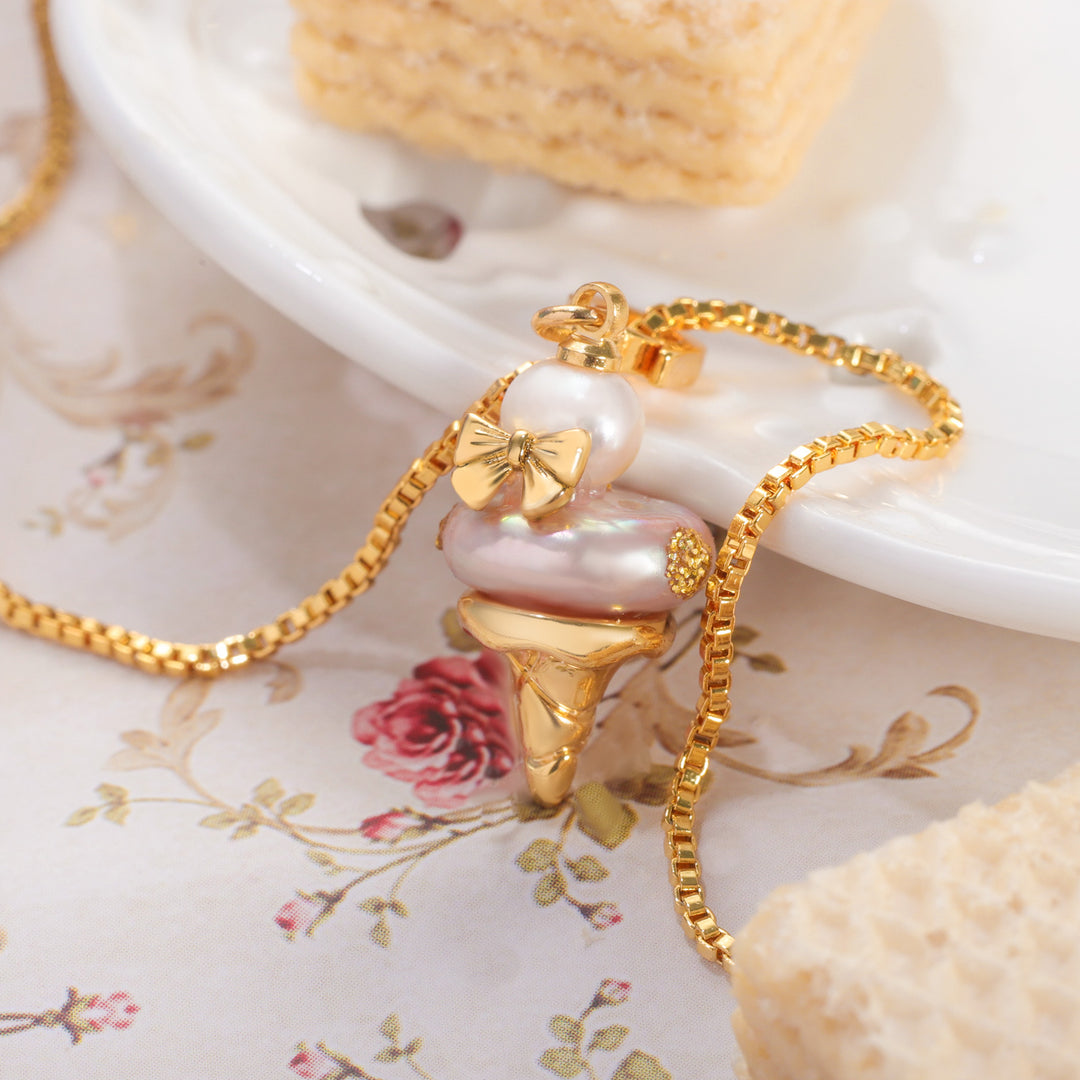 Ice Cream Pearl Necklace