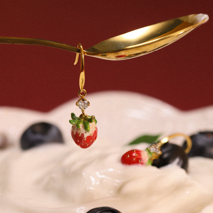 Boucles d'oreilles aux fraises