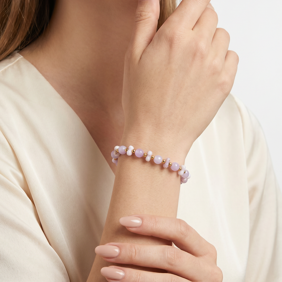 Amethyst Beaded Bracelet