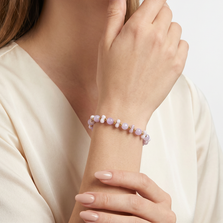 Amethyst Beaded Bracelet