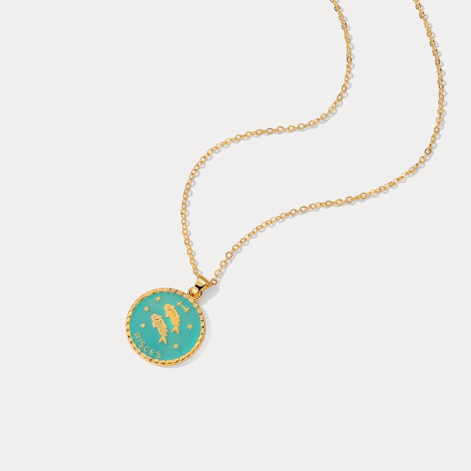 Pisces Constellation Gold Necklace