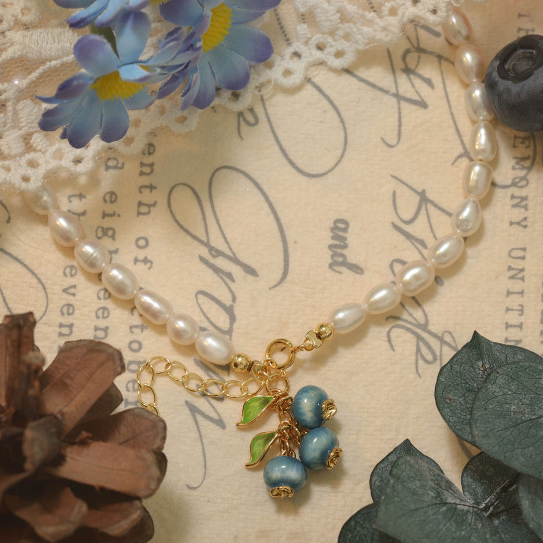 Bracelet de perle de bleuets