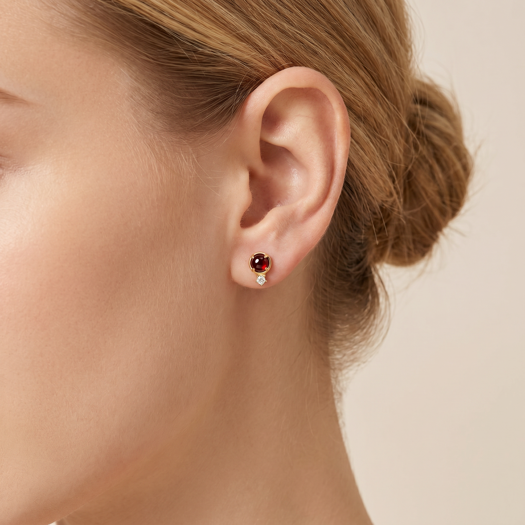 Garnet Earrings Selenichast 
