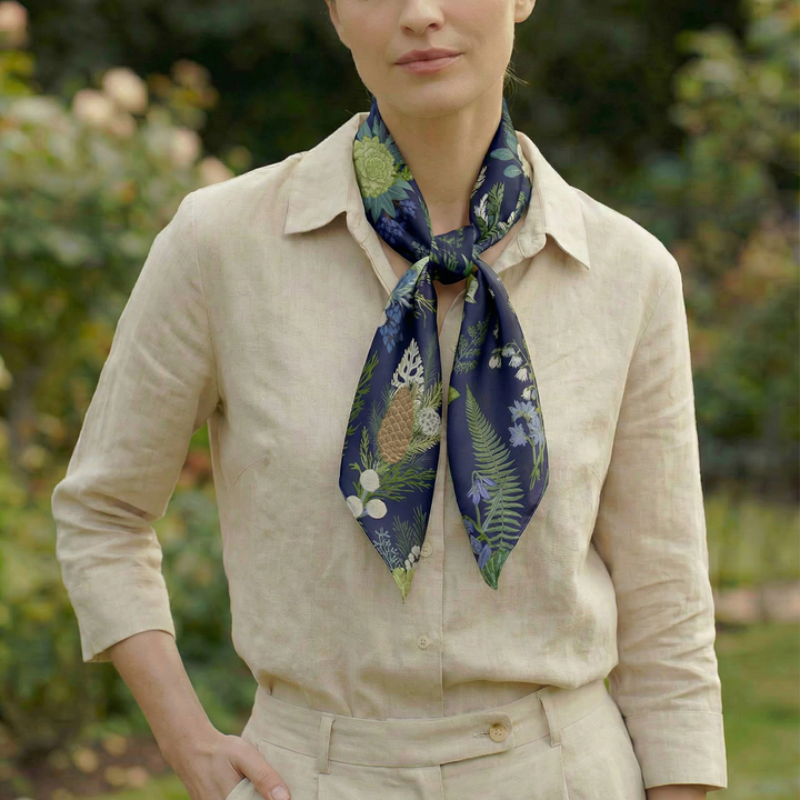 Wild Blueberry Square Scarf