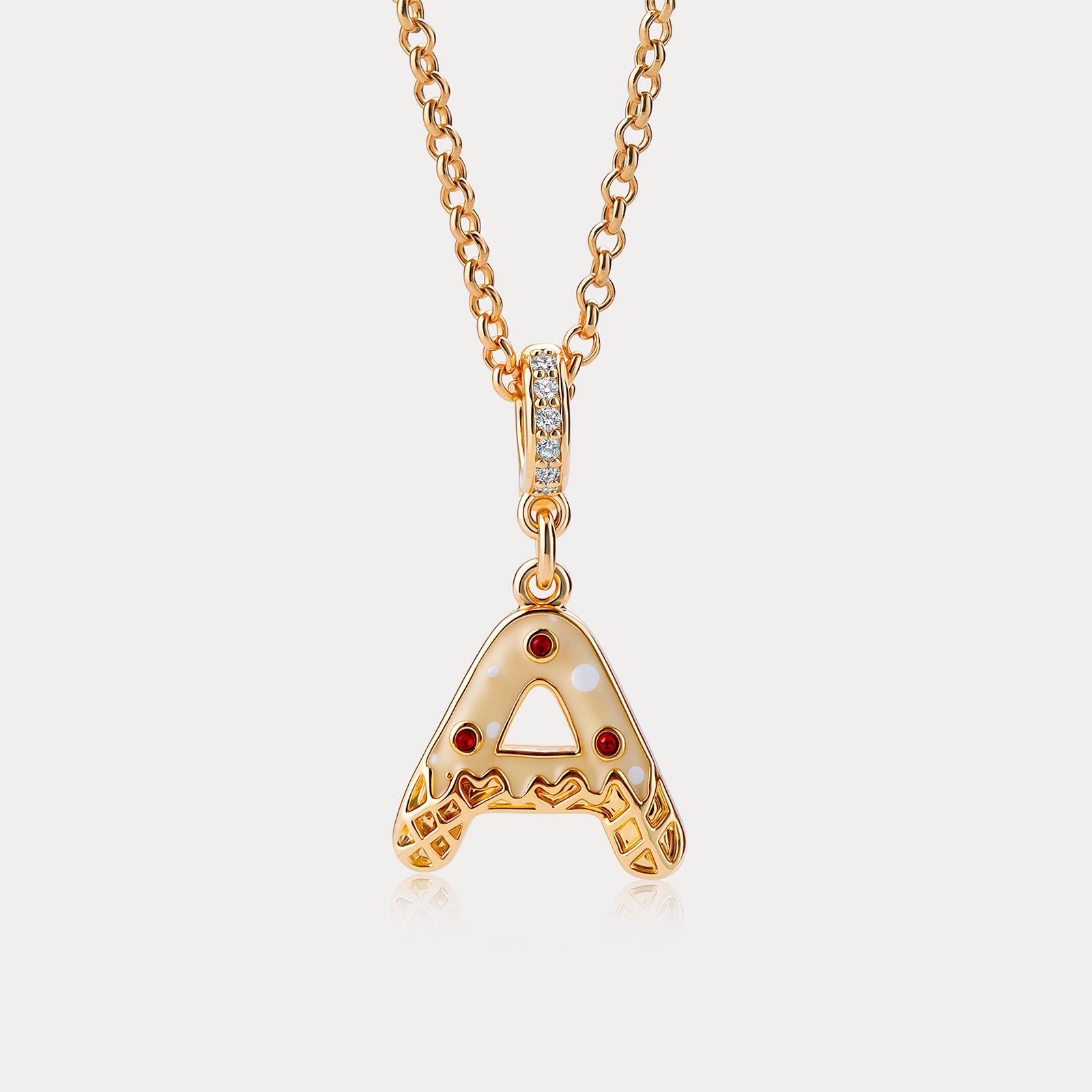 Christmas Letter A Necklace