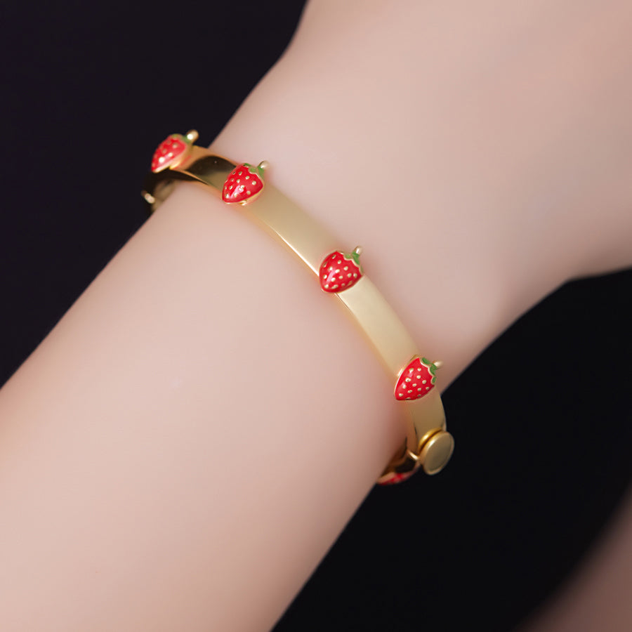 Vintage Strawberry Gold Bracelet Gift Ideas for Kids