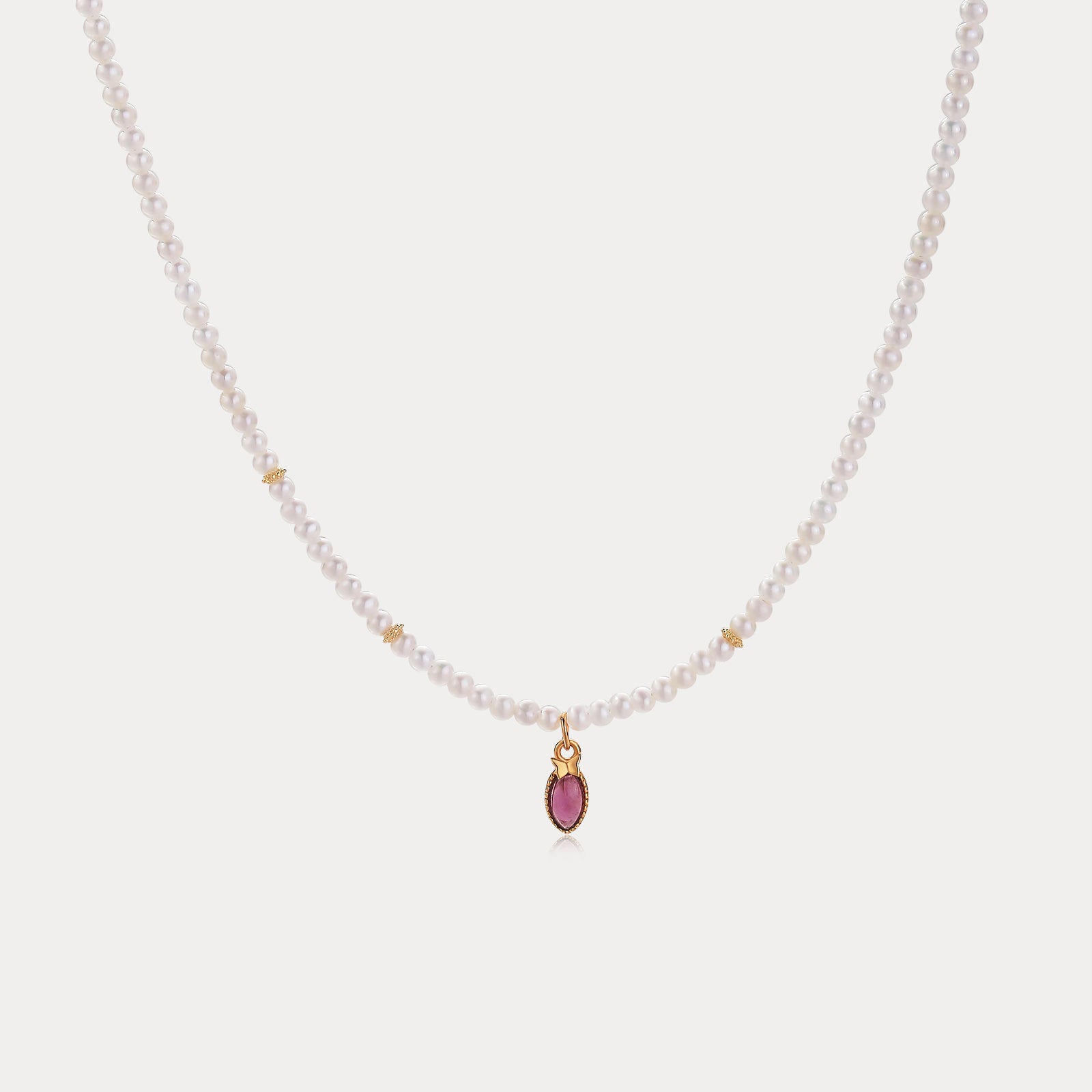 Selenichast Amethyst Pearl Necklace