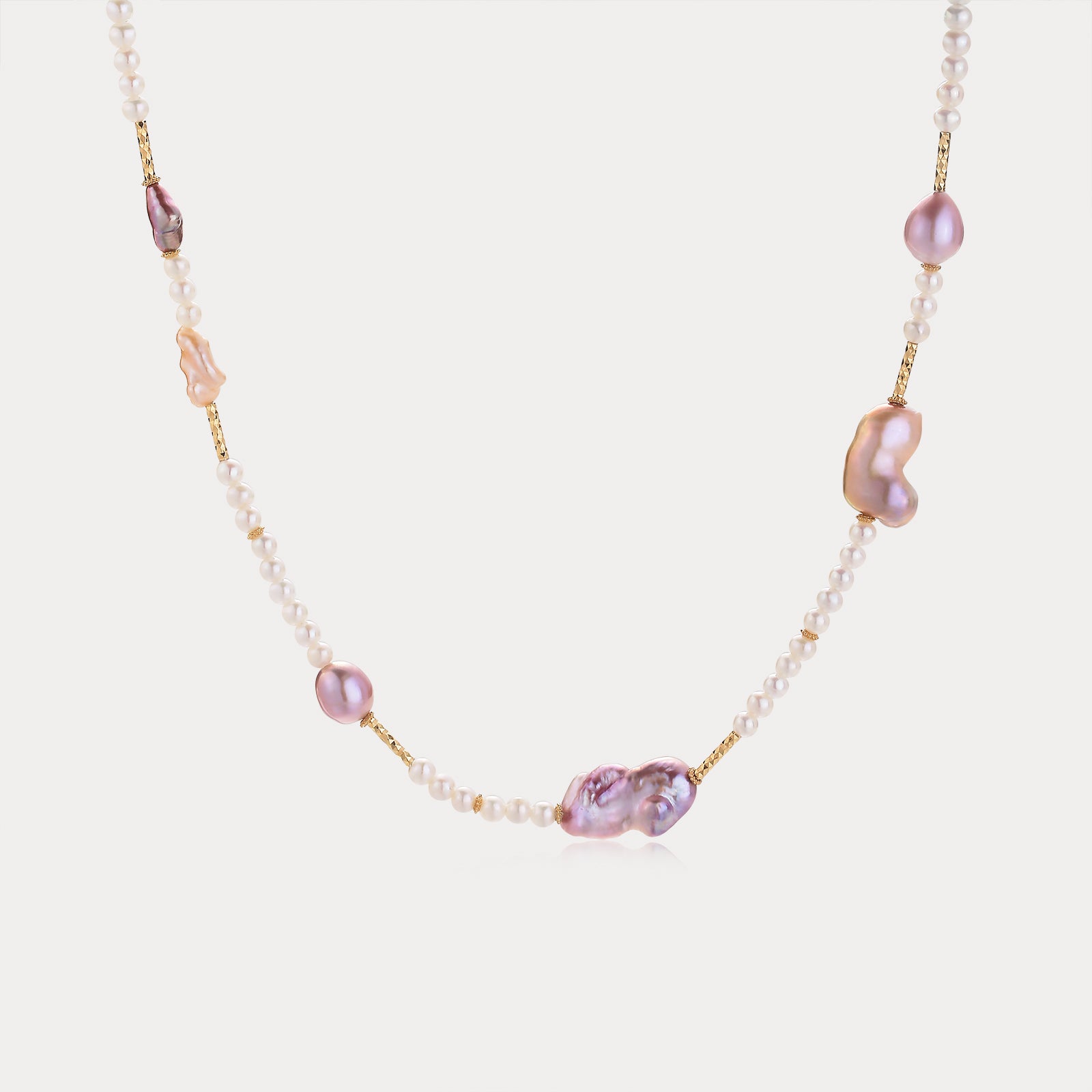 Selenichast Freshwater Baroque Pearl Necklace