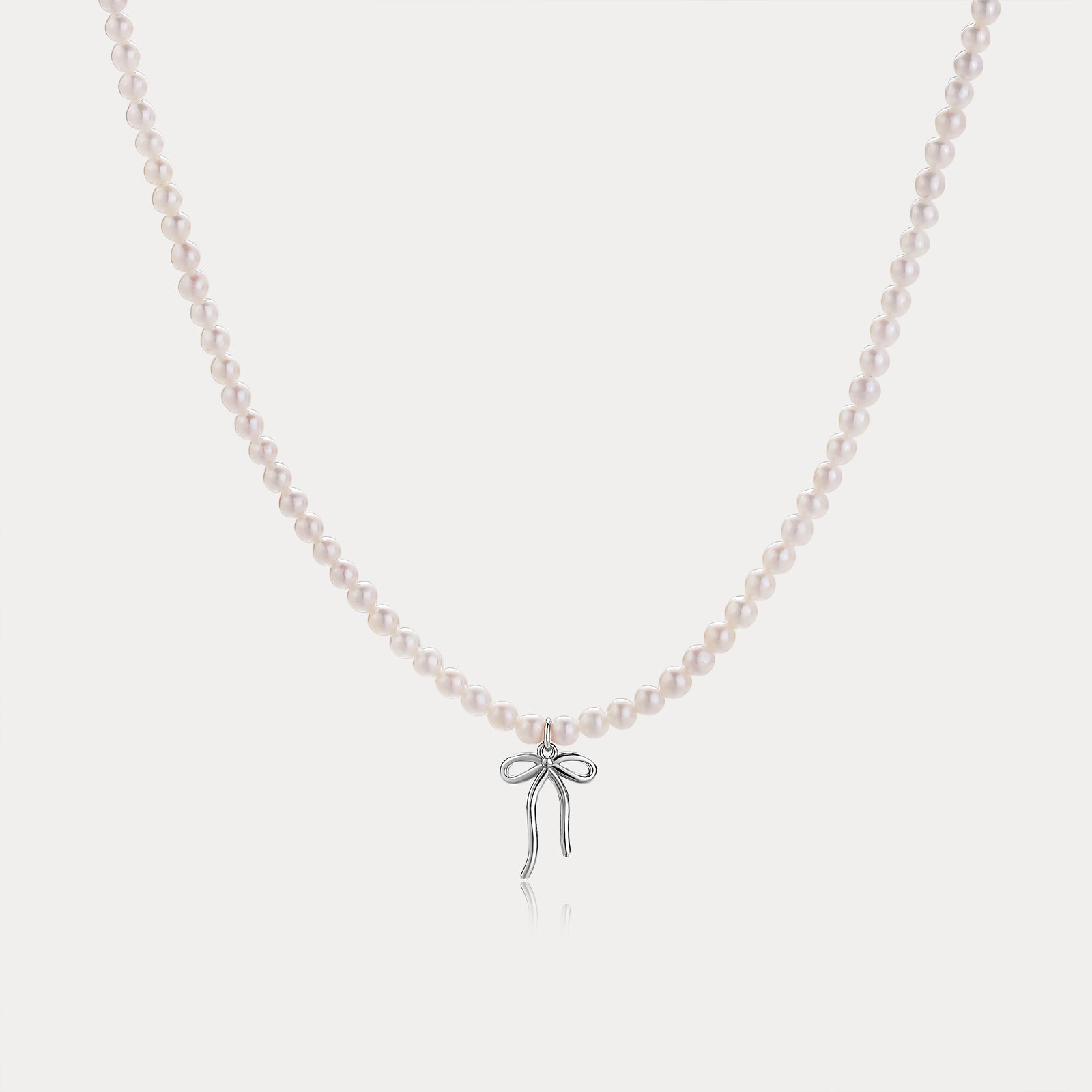 Selenichast Pearl Bow Necklace