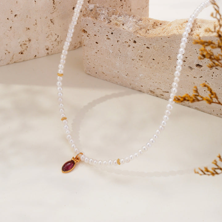 Amethyst Pearl Necklace