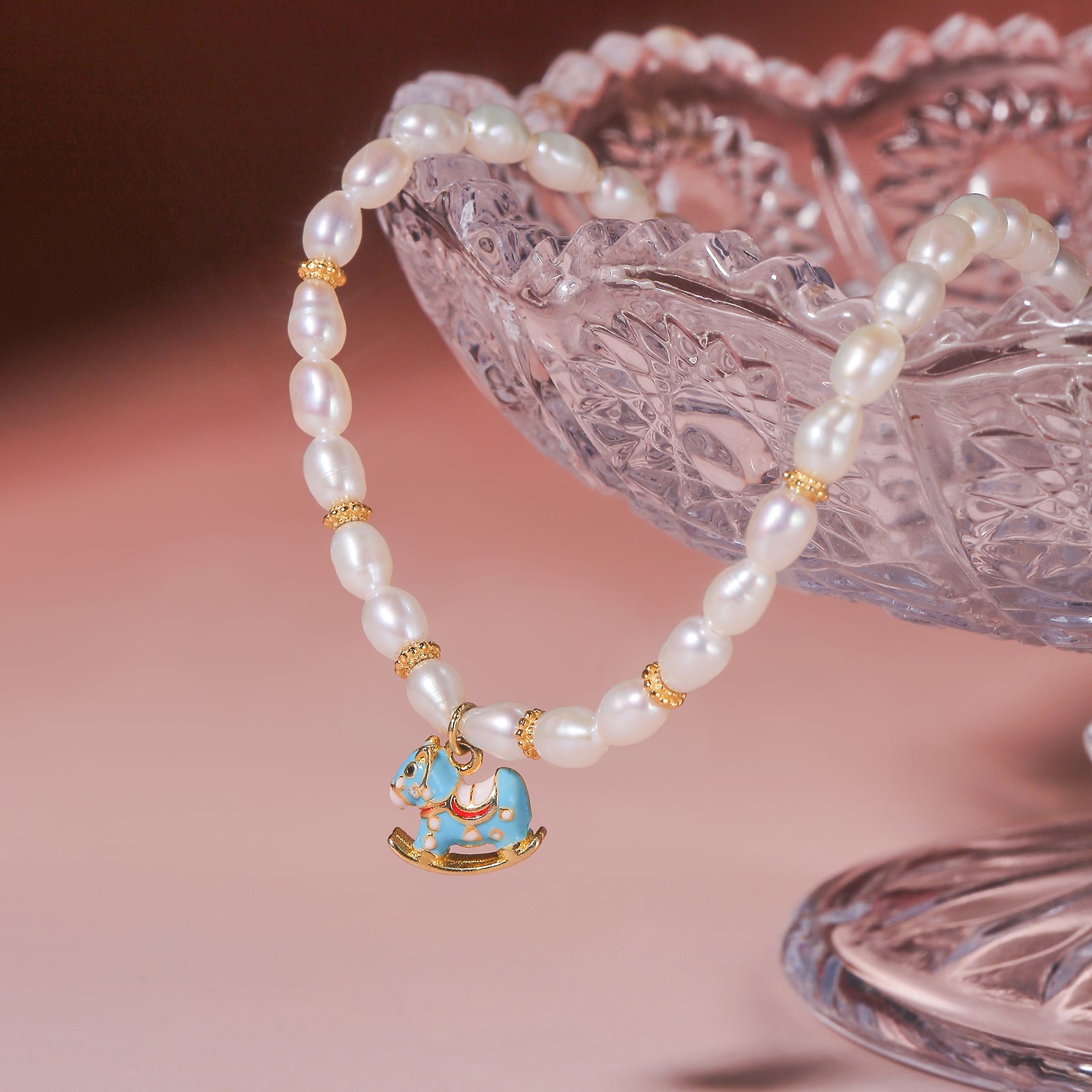 Pearl Rocking Horse Necklace