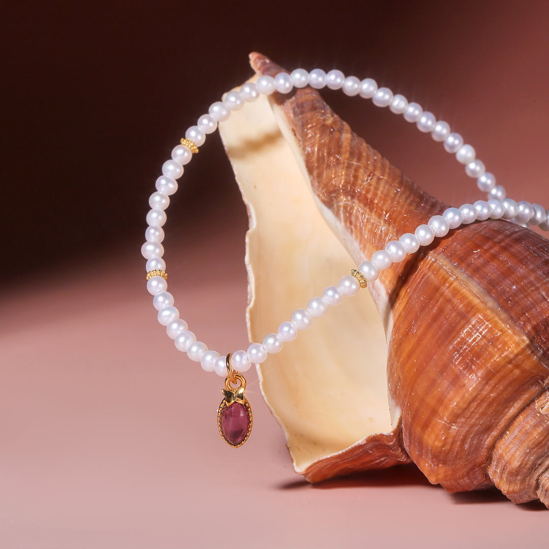 Amethyst Pearl Necklace Gift