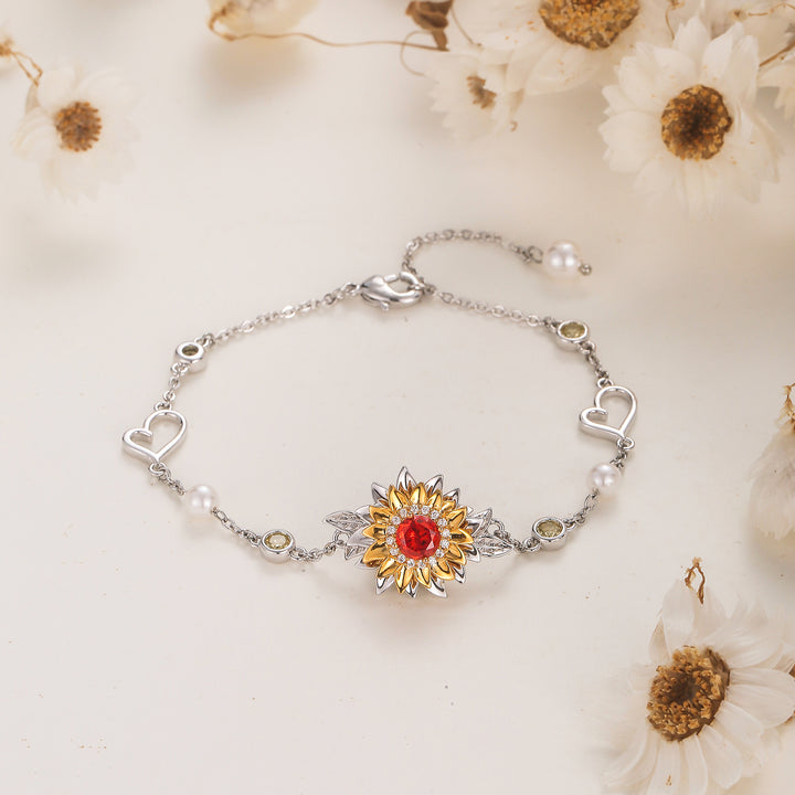 Sunflower Heart Bracelet For Woman