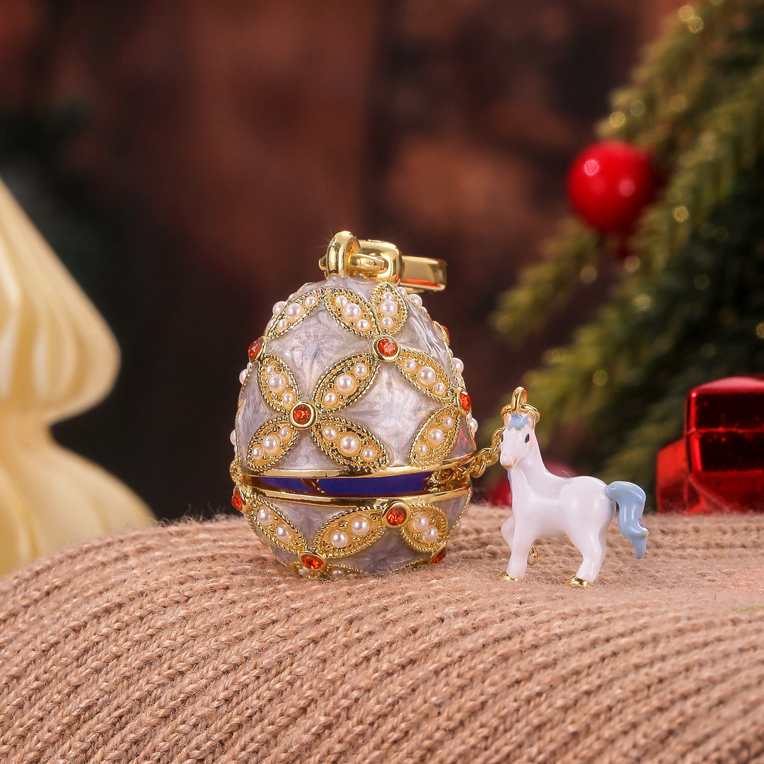 Horse Egg Locket Necklace For Her