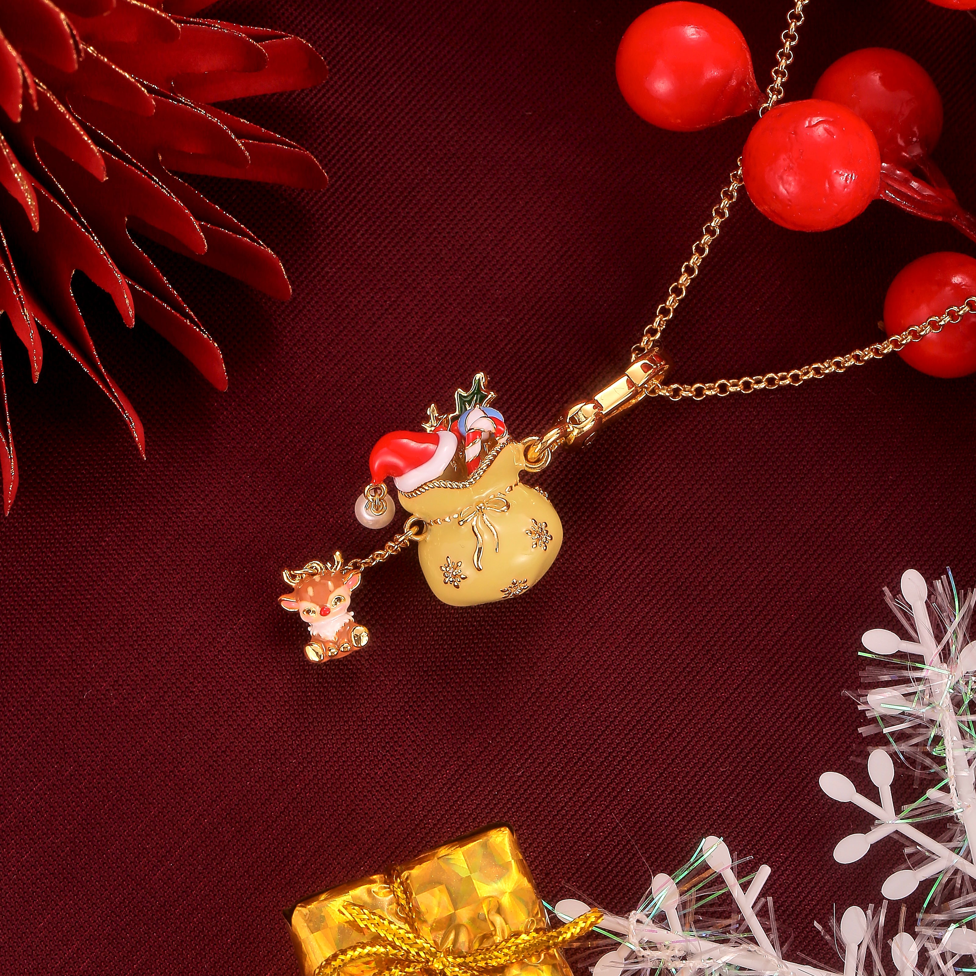Christmas Reindeer Gift Necklace