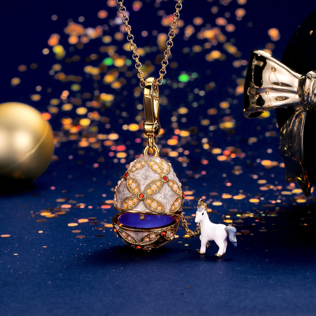 Horse Egg Locket Necklace For Women