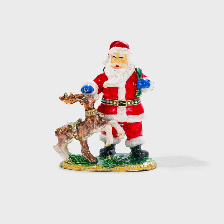 Selenichast Christmas Santa Reindeer Trinket Box