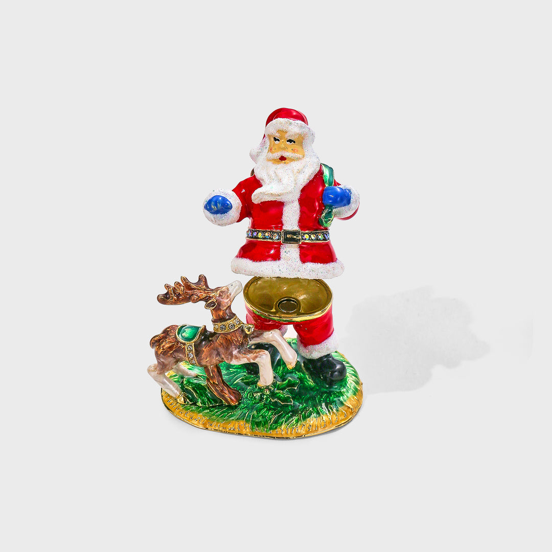 Christmas Santa Reindeer Trinket Box Gift For Kids