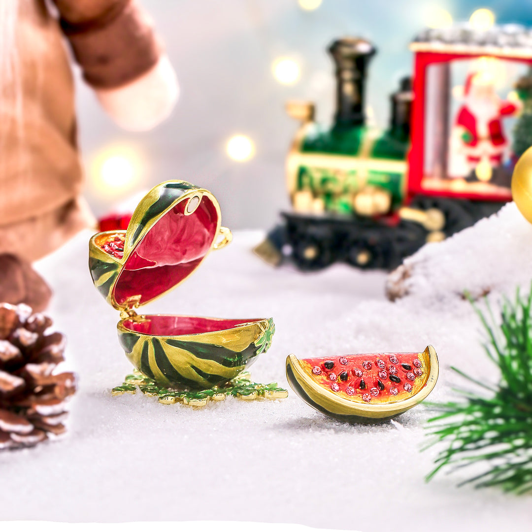 Enamel Watermelon Trinket Box