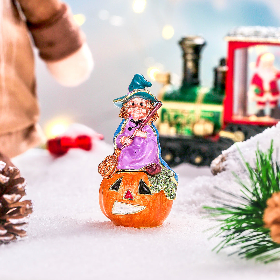 Pumpkin Witch Trinket Box Gift For Kids