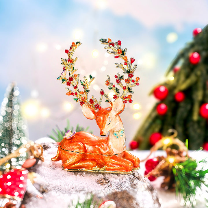Christmas Reindeer Trinket Box Gift