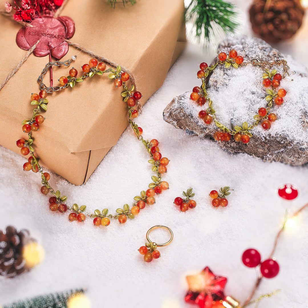 Selenichast Berry Jewelry Set with Gift Wrapping