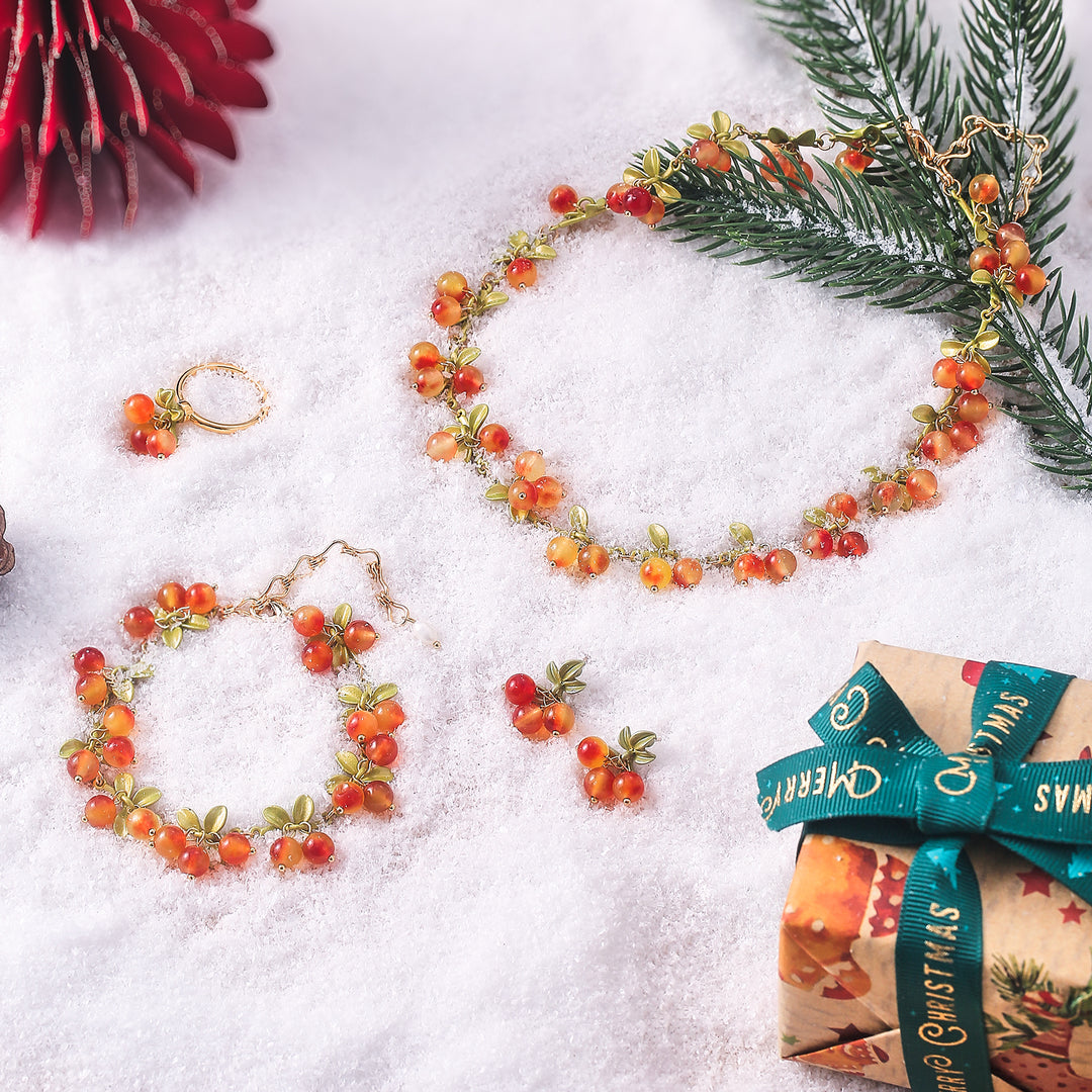 Berry Jewelry Set with Gift Wrapping
